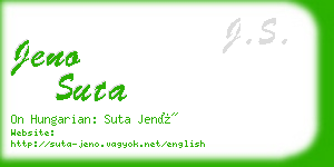 jeno suta business card